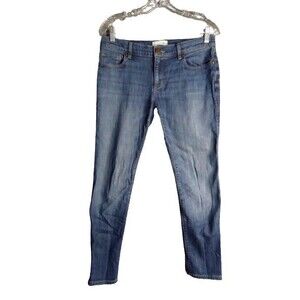 Ann Taylor Loft Relaxed Skinny Crop Jeans Denim Medium Wash Blue Size 27 / 4